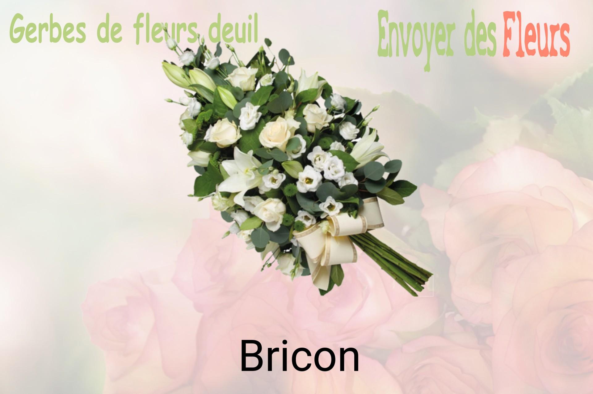 Gerbe de fleurs de deuil livrée à Bricon